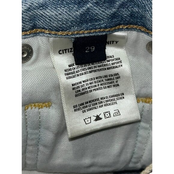 Citizens of Humanity COH EMERSON SLIM BOYFRIEND Crop Button Fly Jeans 34 Waist - Picture 8 of 9